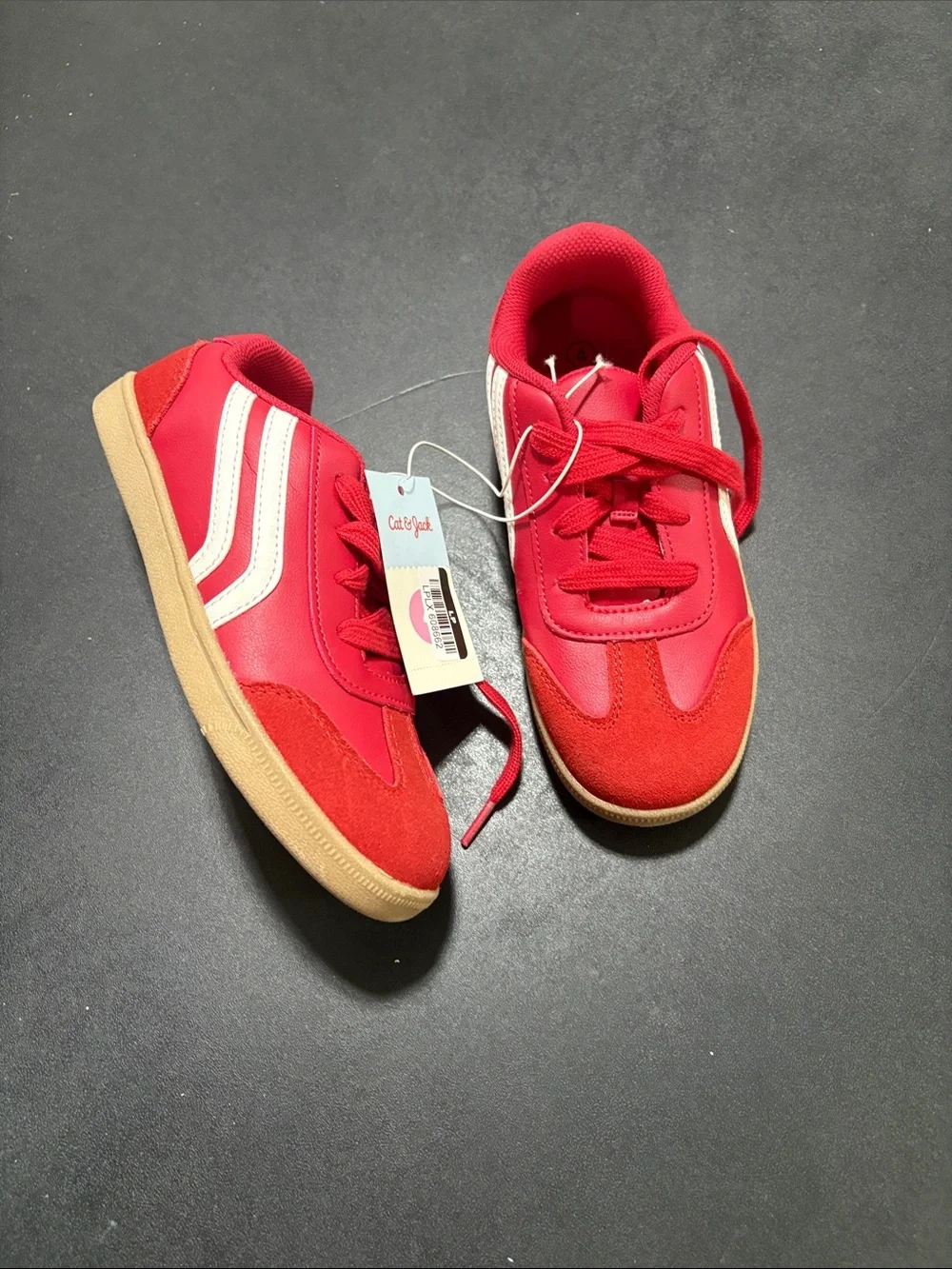 Cat & Jack Red Boston Sneakers 4Y
